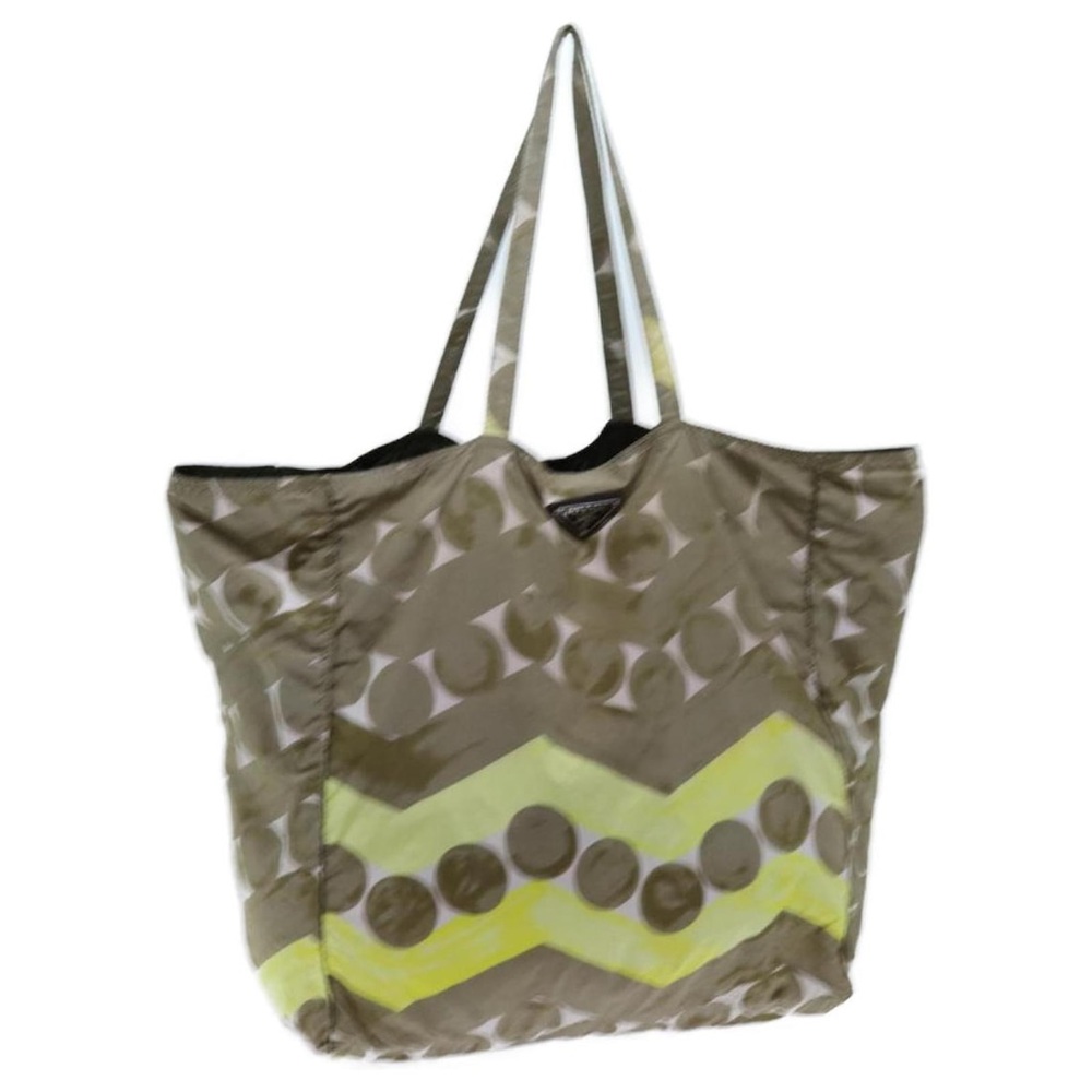 PRADA Tote Bag Nylon Beige (pre-owned)